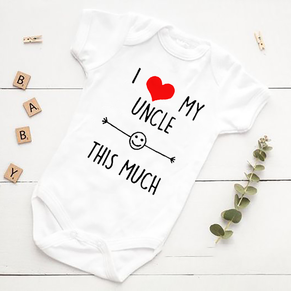 Baby Clothing Crochet - Eu amo meu tio este muito