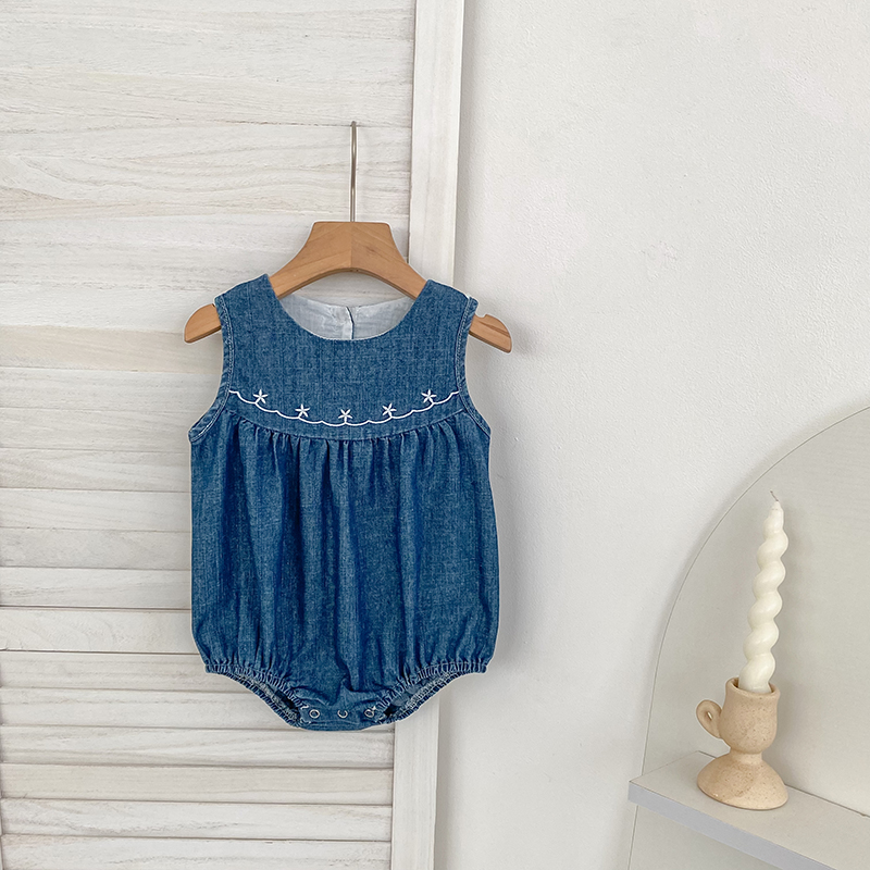 Macacão Jeans Sem Mangas para  - Baby Clothing Brands avaliação e preço