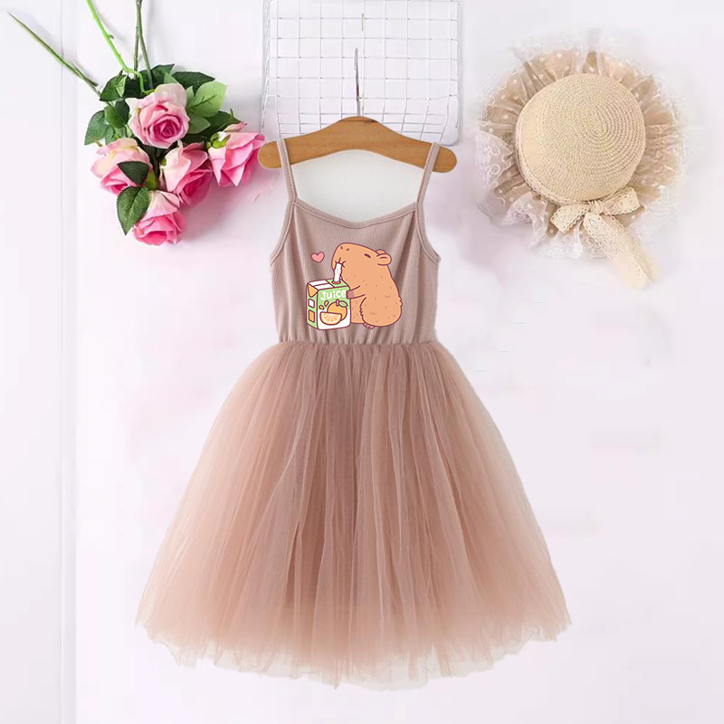 Capivara meninas vestidos anim - Baby Clothing In Summer avaliação e preço