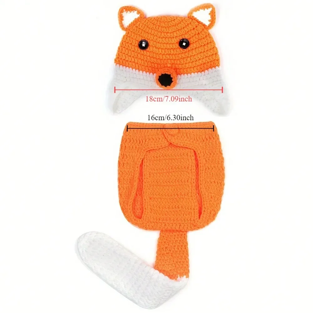 Crochet Knitted Fox Trajes par - Baby Clothing Crochet avaliação e preço